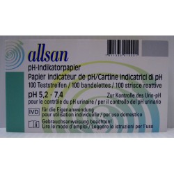 ALLSAN Indikatorpapier pH 5.2-7.4 100 Stk