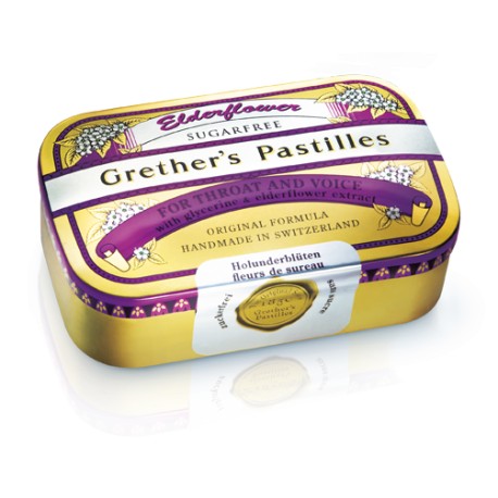 GRETHERS Elderflower ohne Zucker Ds 110g