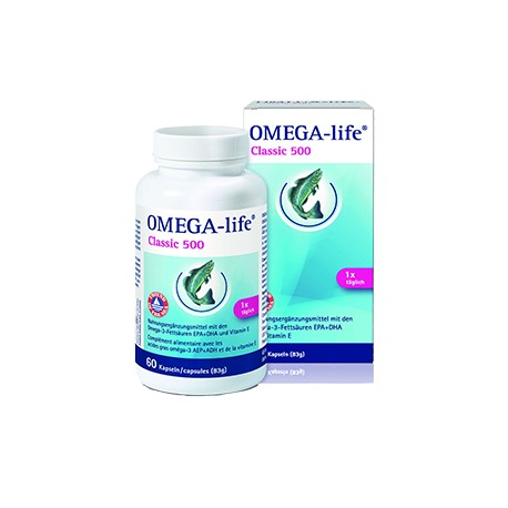 OMEGA-LIFE Gel Kapseln 500 mg 60 Stk