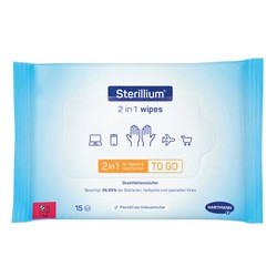 STERILLIUM 2in1 Wipes 15 Stk