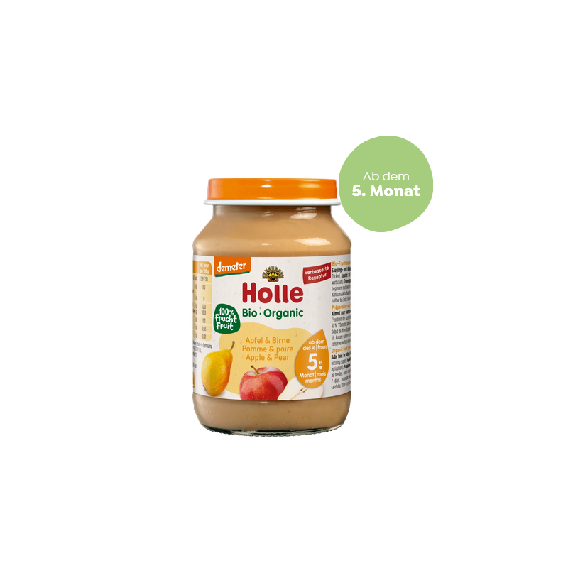 HOLLE Apfel und Birne Glas 190 g