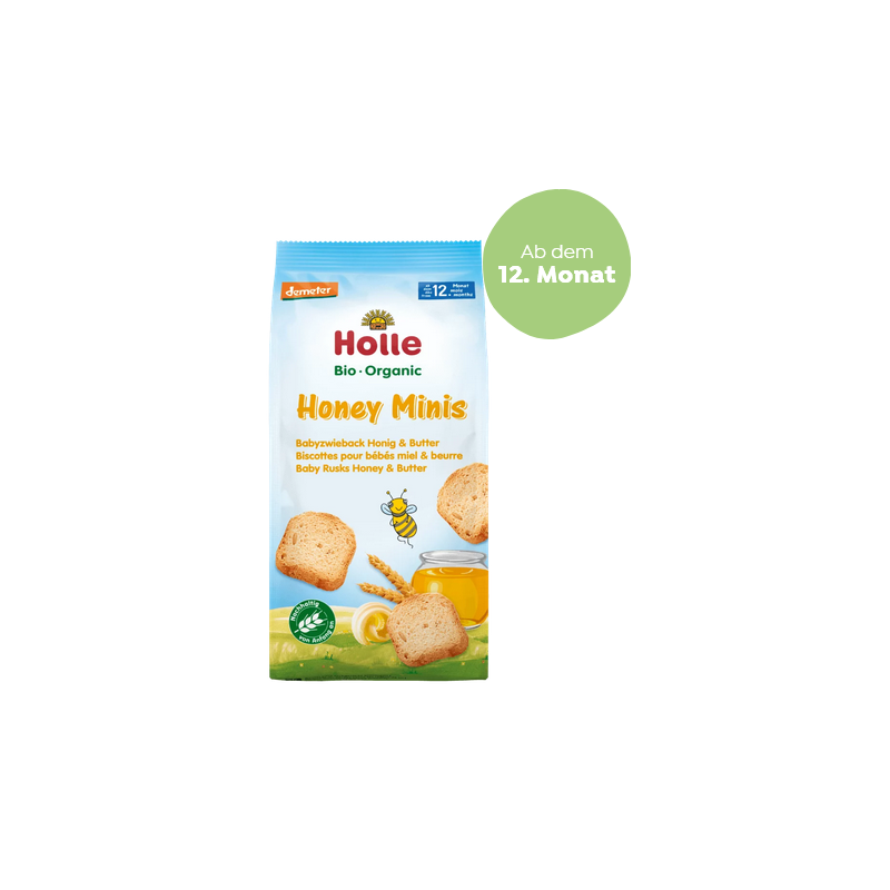 HOLLE Honey Minis Bio-Babyzwieback 100 g